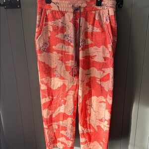 Red Patterned Women's Joggers